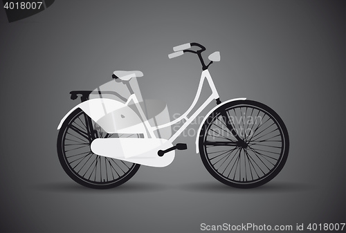 Image of typical bicycle black and white