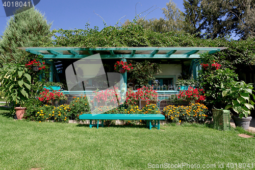 Image of Beautiful pergola in garden design