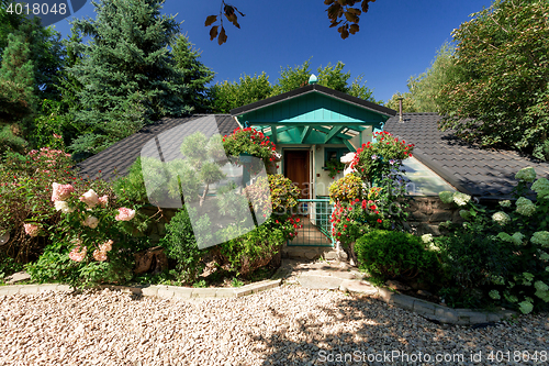 Image of Dog baby house with flowers