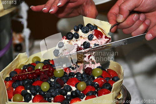 Image of cutting the cake