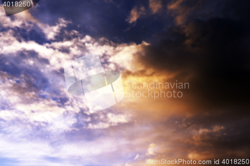 Image of photographed the sky with clouds