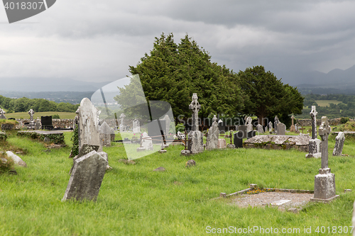 Image of old celtic cemetery graveyard in ireland