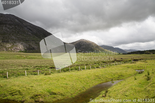 Image of hills and plains of connemara in ireland