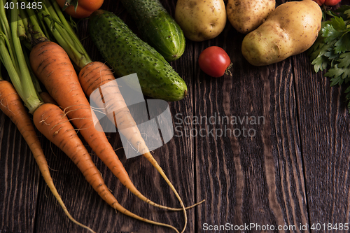 Image of freshly grown raw vegetables
