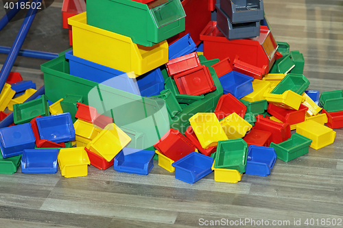 Image of Colorful Bins and Trays