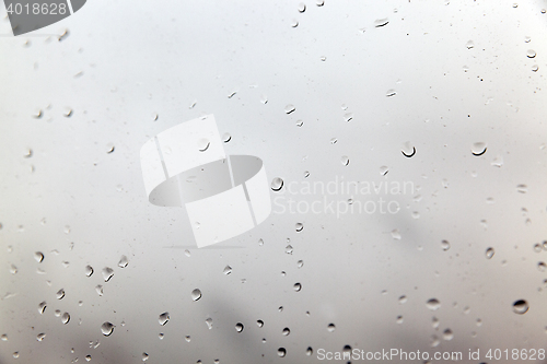 Image of raindrops on glass