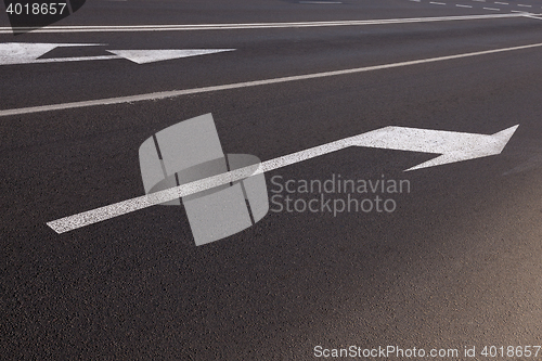 Image of markings on the road