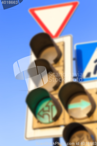 Image of traffic lights for cars