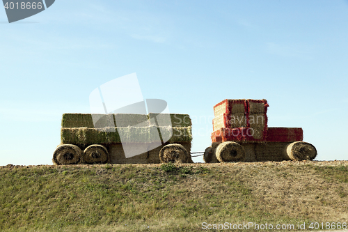 Image of Tractor straw, close-up