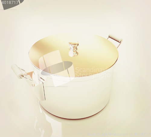 Image of tableware . 3D illustration. Vintage style.