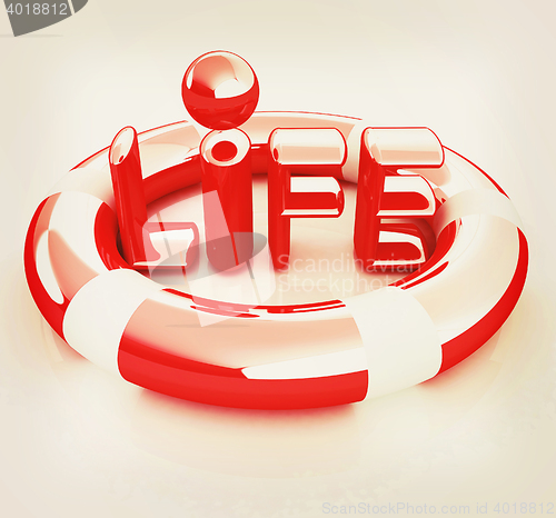 Image of Concept of life-saving.3d illustration. Global . 3D illustration