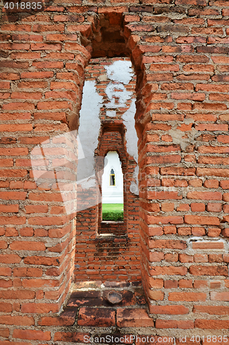 Image of Brick gate with ancient castle