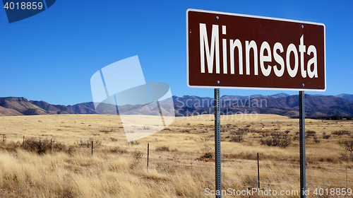 Image of Minnesota brown road sign