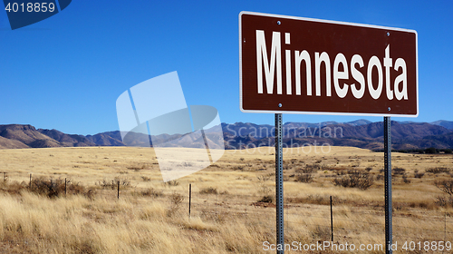 Image of Minnesota brown road sign