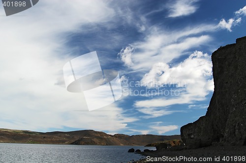 Image of cliffside lake