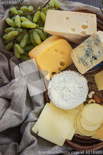 Image of Various types of cheese set