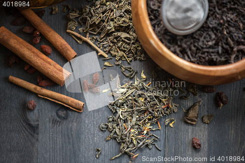 Image of tea composition closeup