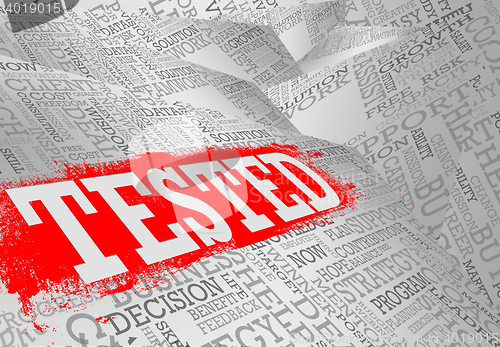 Image of Tested word cloud business concept