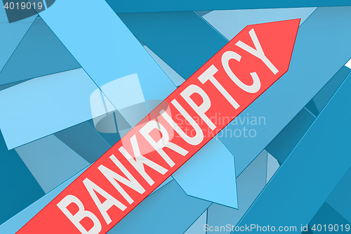 Image of Bankruptcy arrow pointing upward