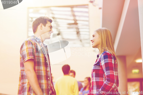 Image of group of smiling students outdoors