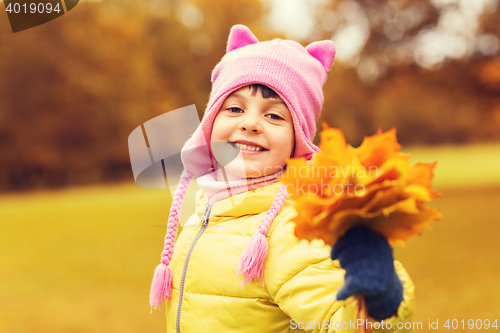 Image of happy beautiful little girl portrait outdoors