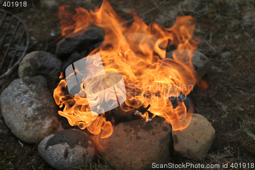 Image of camping fire