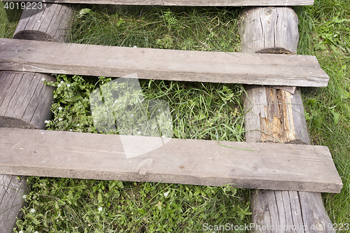 Image of Old wooden ladder