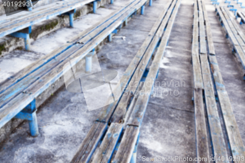 Image of old wooden benches