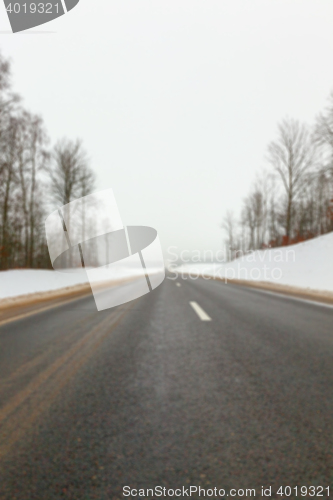 Image of road in the winter