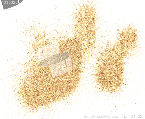 Image of sand on white