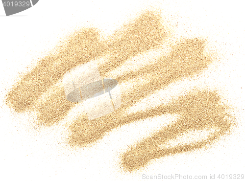 Image of sand on white