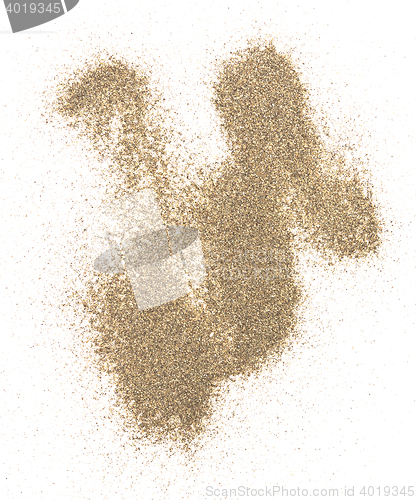 Image of sand on white