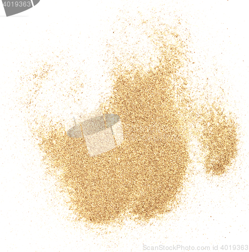 Image of sand on white