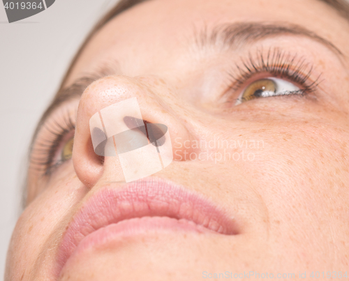 Image of woman nose, macro