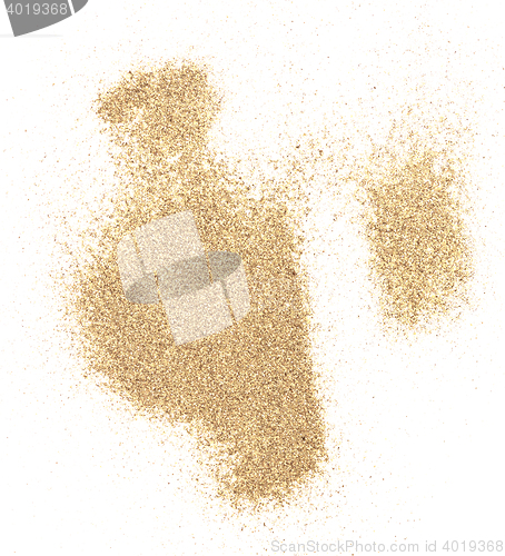 Image of sand on white