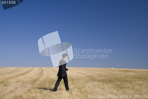 Image of businessman pure walking