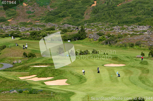 Image of having golfing fun