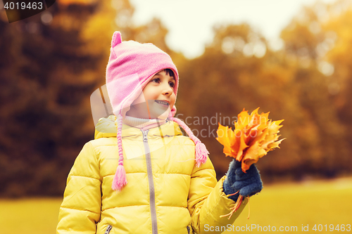 Image of happy beautiful little girl portrait outdoors