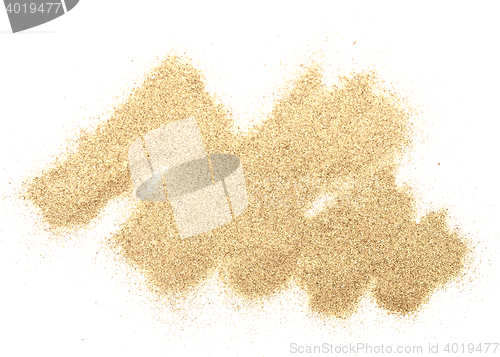 Image of sand on white