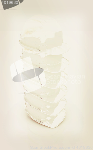 Image of Hard hats. 3D illustration. Vintage style.