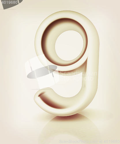 Image of Number \"9\"- nine. 3D illustration. Vintage style.