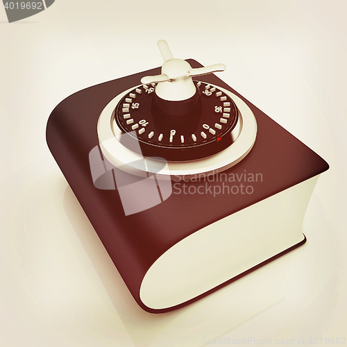 Image of Information security concept. . 3D illustration. Vintage style.