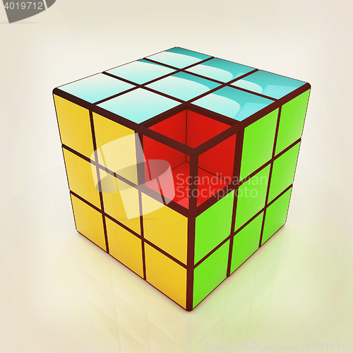 Image of 3d abstract background . 3D illustration. Vintage style.