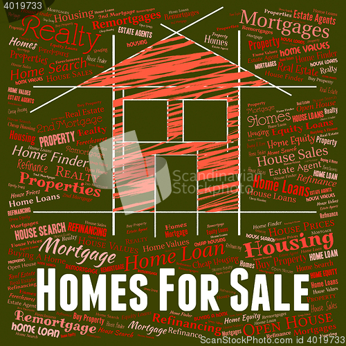 Image of Homes For Sale Indicates Housing Property And Residence