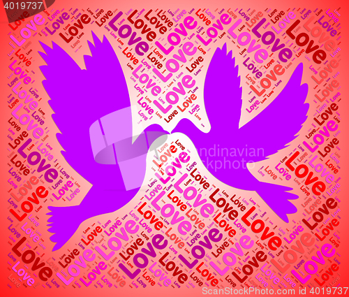 Image of Love Doves Represents Lover Fondness And Compassionate