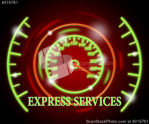 Image of Express Services Shows Help Desk And Action