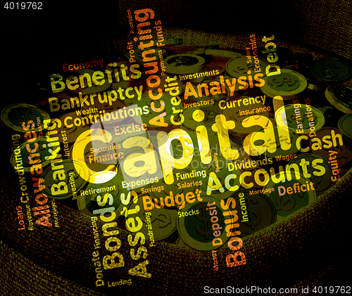 Image of Capital Word Shows Rich Asset And Affluence