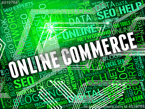 Image of Online Commerce Means Business Buy And Trade