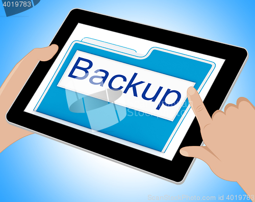 Image of Backup File Shows Data Archiving And Administration Tablet