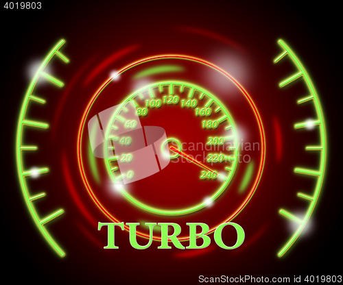 Image of Turbo Gauge Shows Indicator Supercharger And Turbine